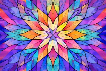 Abstract Multicolor Background: Vibrant Mosaic Kaleidoscope of Colors, generative AI