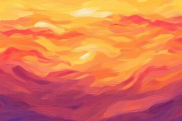 Fototapeta na wymiar Dynamic Color Variations of Vivid Sunset: Abstract Orange Background, generative AI