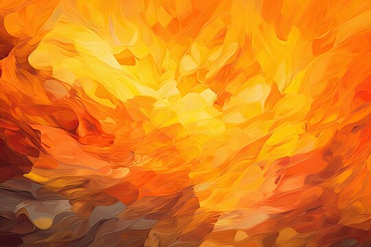 Abstract Orange Background: Vibrant Sunset Warmth and Energy in a Captivating Image, generative AI