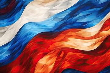 Abstract Tricolor Background: Patriotic Flag Colors of a Country's National Flag, generative AI
