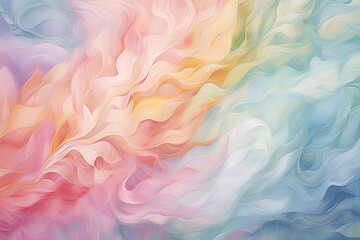 Organic Flow of Pastel Hues: Background Abstract Displaying a Spring Breeze, generative AI