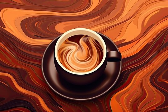 Brown Abstract Background: A Warm and Rich Coffee-Inspired Delight, generative AI