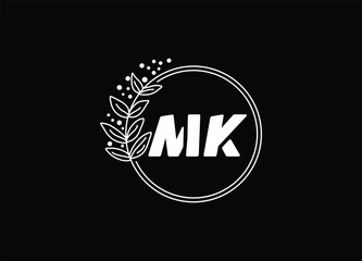 mk letter logo, monogram logo, smart logo, mk stylish logo, mk trending logo