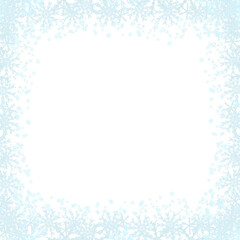 Snowflake Frame, Snowfall Border
