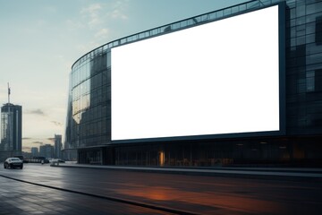 A large billboard in the middle of the city. Generaivr AI.