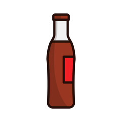 Vector illustration of bottle drink icon sign and symbol. colored icons for website design .Simple design on transparent background (PNG).
