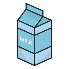 Vector illustration of milk icon sign and symbol. colored icons for website design .Simple design on transparent background (PNG).