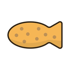 Vector illustration of fish cake icon sign and symbol. colored icons for website design .Simple design on transparent background (PNG).
