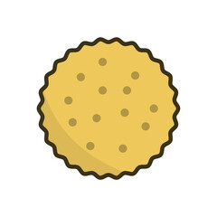 Vector illustration of biscuit icon sign and symbol. colored icons for website design .Simple design on transparent background (PNG).