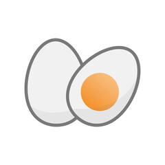 Vector illustration of egg icon sign and symbol. colored icons for website design .Simple design on transparent background (PNG).