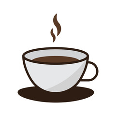 Vector illustration of coffee icon sign and symbol. colored icons for website design .Simple design on transparent background (PNG).
