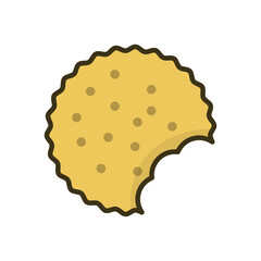 Vector illustration of biscuits icon sign and symbol. colored icons for website design .Simple design on transparent background (PNG).