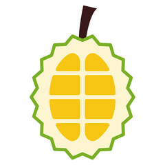 Vector illustration of Durian icon sign and symbol. colored icons for website design .Simple design on transparent background (PNG).