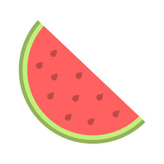 Vector illustration of Watermelon slice icon sign and symbol. colored icons for website design .Simple design on transparent background (PNG).