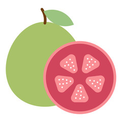 Vector illustration of Guava icon sign and symbol. colored icons for website design .Simple design on transparent background (PNG).