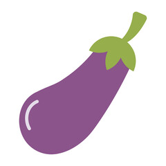 Vector illustration of Eggplant icon sign and symbol. colored icons for website design .Simple design on transparent background (PNG).