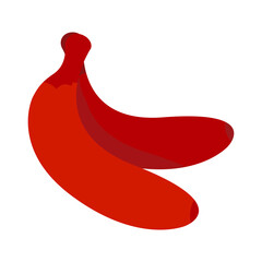 Vector illustration of Red Banana icon sign and symbol. colored icons for website design .Simple design on transparent background (PNG).