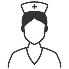 Vector illustration of Midwife icon in dark color and transparent background(png).