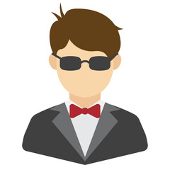 Vector illustration of Actor Avatar in color on a transparent background (PNG).