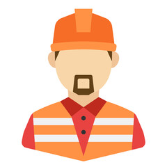 Vector illustration of Handyman Avatar in color on a transparent background (PNG).