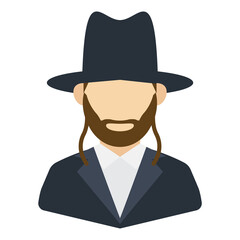 Obraz premium Vector illustration of Judiasm icon in dark color and transparent background(png).