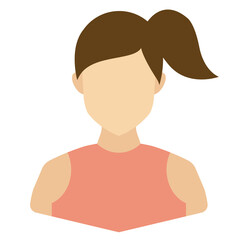 Vector illustration of Sportswoman icon in dark color and transparent background(png).