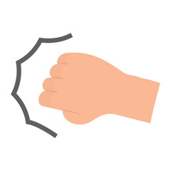 Vector illustration of punch. Colored vector for website design .Simple design on transparent background (PNG).