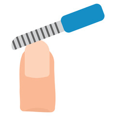 Vector illustration of smooth nails. Colored vector for website design .Simple design on transparent background (PNG).
