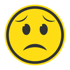 Fototapeta premium Vector illustration of afraid emoticons. Colored icons for website design .Simple design on transparent background (PNG).