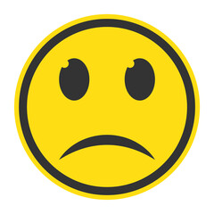 Vector illustration of sad emoticons. Colored icons for website design .Simple design on transparent background (PNG).