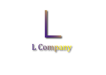 Initial L letter logo design.Gradient twisted ribbon line for logotype, title, header, company name.
Vector illustration 
