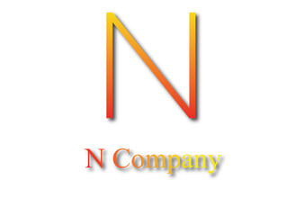 Initial N letter logo design.Gradient twisted ribbon line for logotype, title, header, company name.
Vector illustration 
