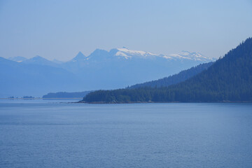 Fototapeta na wymiar View of the Tongass National Forest on Kuiu Island in the Inside Passage of Southeastern Alaska in the Pacific Ocean, USA