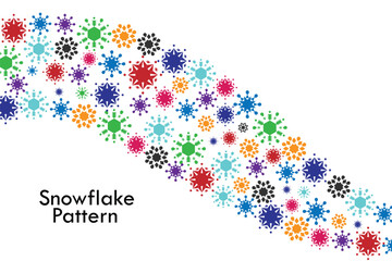 Stylish snowflakes background for Christmas holiday season