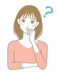 疑問を持つ女性