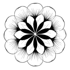 Allamanda Flower Plants Line art Simple Logo Illustration Object Art Abstract