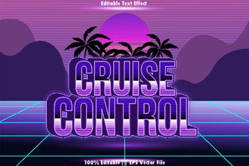 Cruise Control Editable Text Effect Retro 80s Style