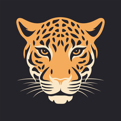 Angry tiger face cut out silhouette, tiger, or cougar, Roaring Leopard mascot t-shirt tattoo design, Tiger head silhouette vector illustration