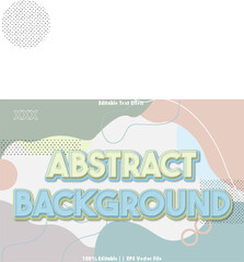 Abstract Background Editable Text Effect 3D Emboss Style