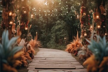 Boho Garden wedding backdrop photography background floral boho maternity shoot overlay forest background bohemian wedding photo props