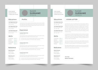 Resume and Cover Letter, Minimalist Resume CV Template