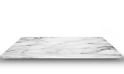 white Marble floor on white background.
