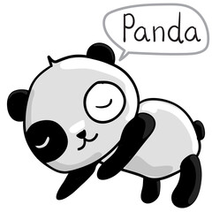 I eat well, I'm fat and I have white and black fur. People like to watch me when I eat, when I sleep, and when I'm clumsy.
