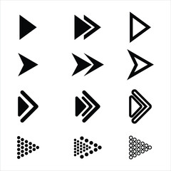 Vector illustration of arrow icons set