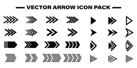 Vector illustration of arrow icons set - obrazy, fototapety, plakaty