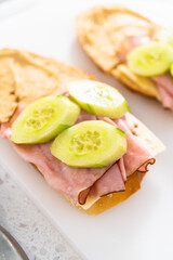 Ham, Cucumber, and Sprout Sandwich