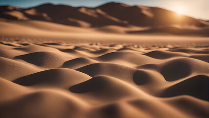 Fototapeta na wymiar Sand dunes in the Sahara desert. Morocco. 3d rendering