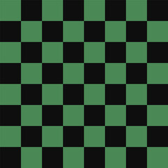 Chessboard pattern for chess with green-black checks. Chessboard background for checkers Seamless texture of boards Seamless floor design