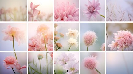 A captivating collage of vibrant flower images showcasing the diverse colors and beauty of nature's blooms.
