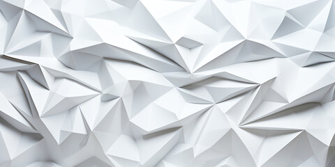 Abstract low poly pattern, polygon, white and gray color background,3D illustration.